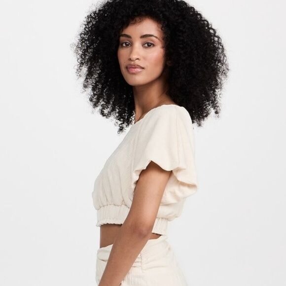 Free People Tovah Crop Top in Tofu Size L - Picture 3 of 12